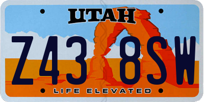 UT license plate Z438SW