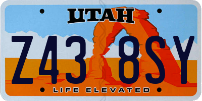 UT license plate Z438SY