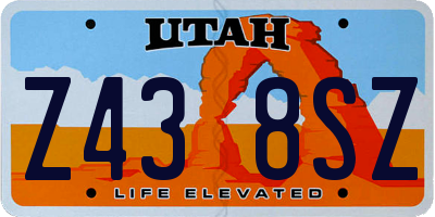 UT license plate Z438SZ