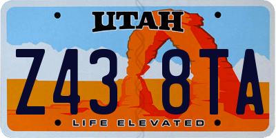UT license plate Z438TA