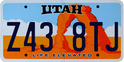 UT license plate Z438TJ
