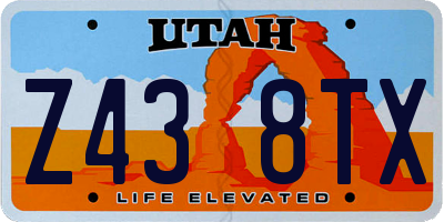 UT license plate Z438TX