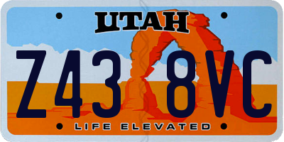 UT license plate Z438VC