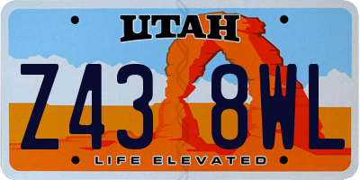UT license plate Z438WL