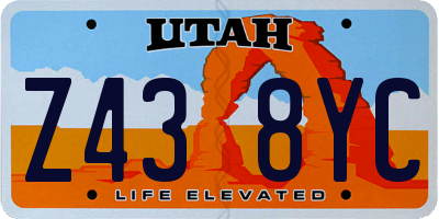 UT license plate Z438YC