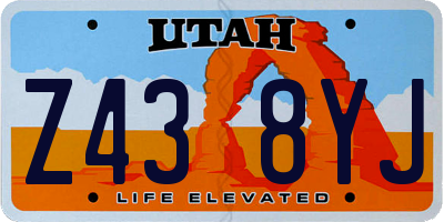 UT license plate Z438YJ
