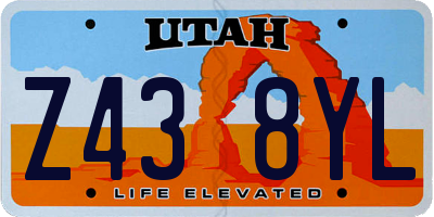 UT license plate Z438YL