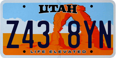 UT license plate Z438YN
