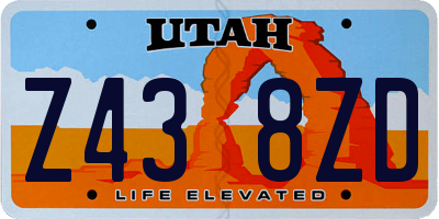 UT license plate Z438ZD