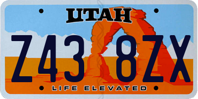 UT license plate Z438ZX