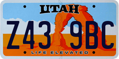 UT license plate Z439BC