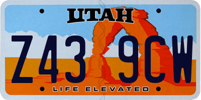 UT license plate Z439CW