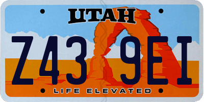 UT license plate Z439EI