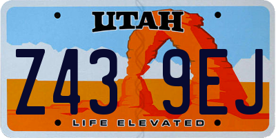 UT license plate Z439EJ