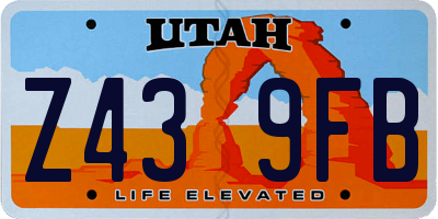 UT license plate Z439FB