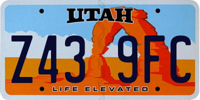 UT license plate Z439FC