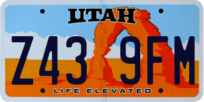 UT license plate Z439FM