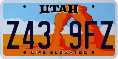 UT license plate Z439FZ
