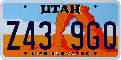 UT license plate Z439GQ