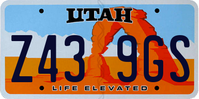 UT license plate Z439GS