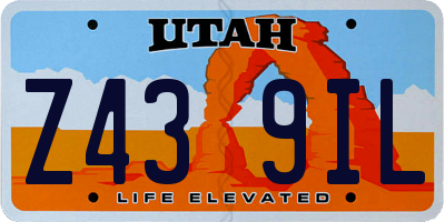 UT license plate Z439IL