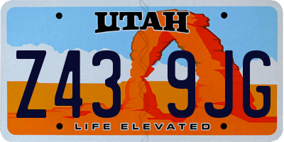 UT license plate Z439JG