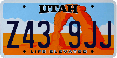 UT license plate Z439JJ
