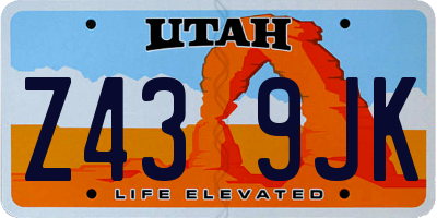 UT license plate Z439JK