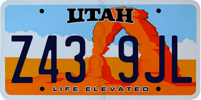UT license plate Z439JL