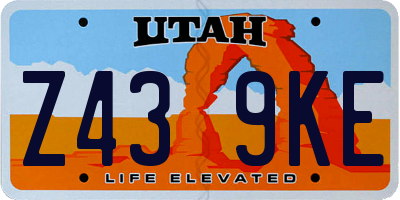 UT license plate Z439KE