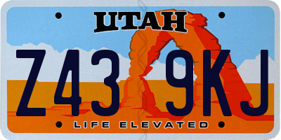 UT license plate Z439KJ