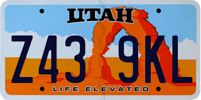 UT license plate Z439KL