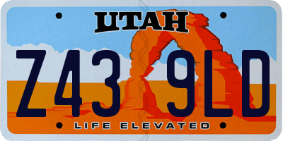UT license plate Z439LD