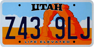 UT license plate Z439LJ