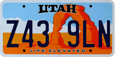 UT license plate Z439LN
