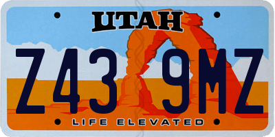UT license plate Z439MZ
