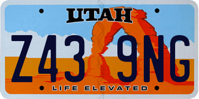 UT license plate Z439NG