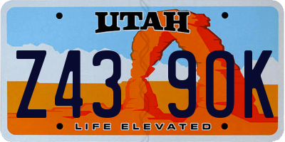 UT license plate Z439OK