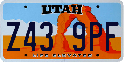 UT license plate Z439PF