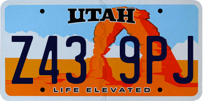 UT license plate Z439PJ