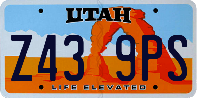 UT license plate Z439PS
