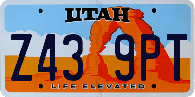 UT license plate Z439PT