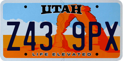 UT license plate Z439PX