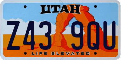 UT license plate Z439QU