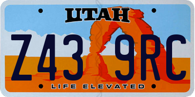 UT license plate Z439RC