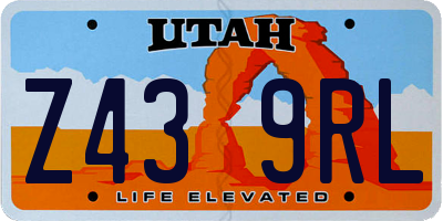 UT license plate Z439RL