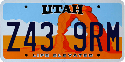UT license plate Z439RM