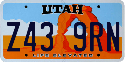 UT license plate Z439RN