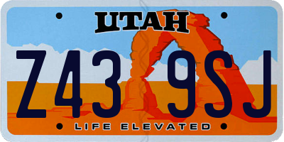 UT license plate Z439SJ