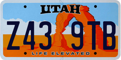 UT license plate Z439TB